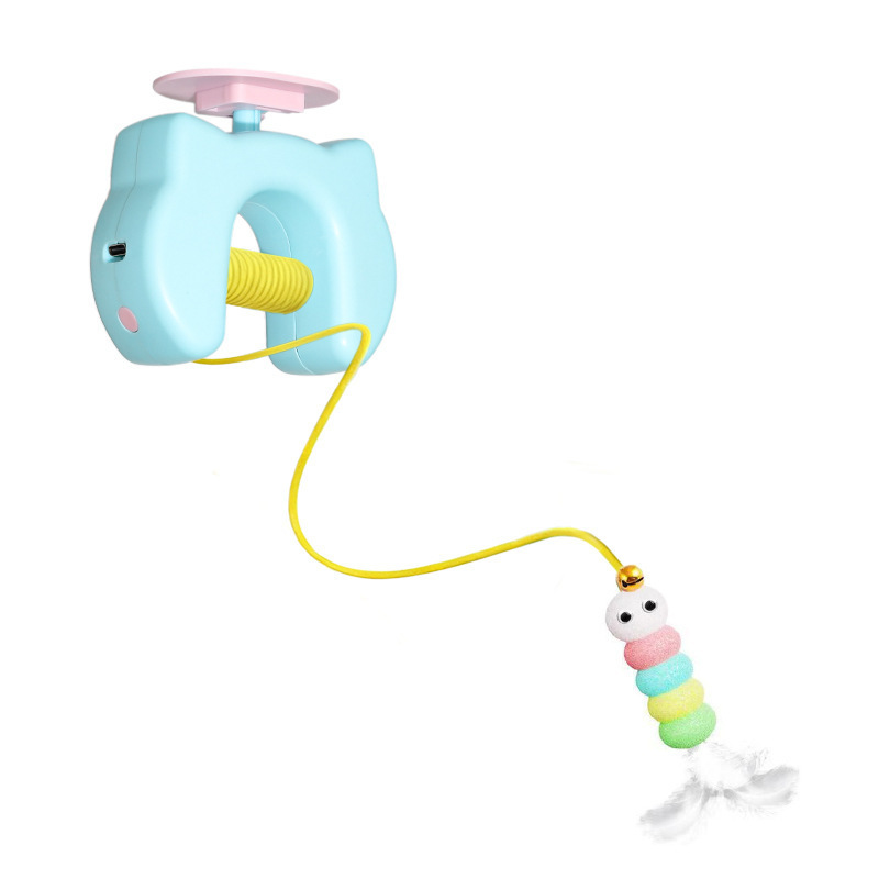 Blue automatic cat toy