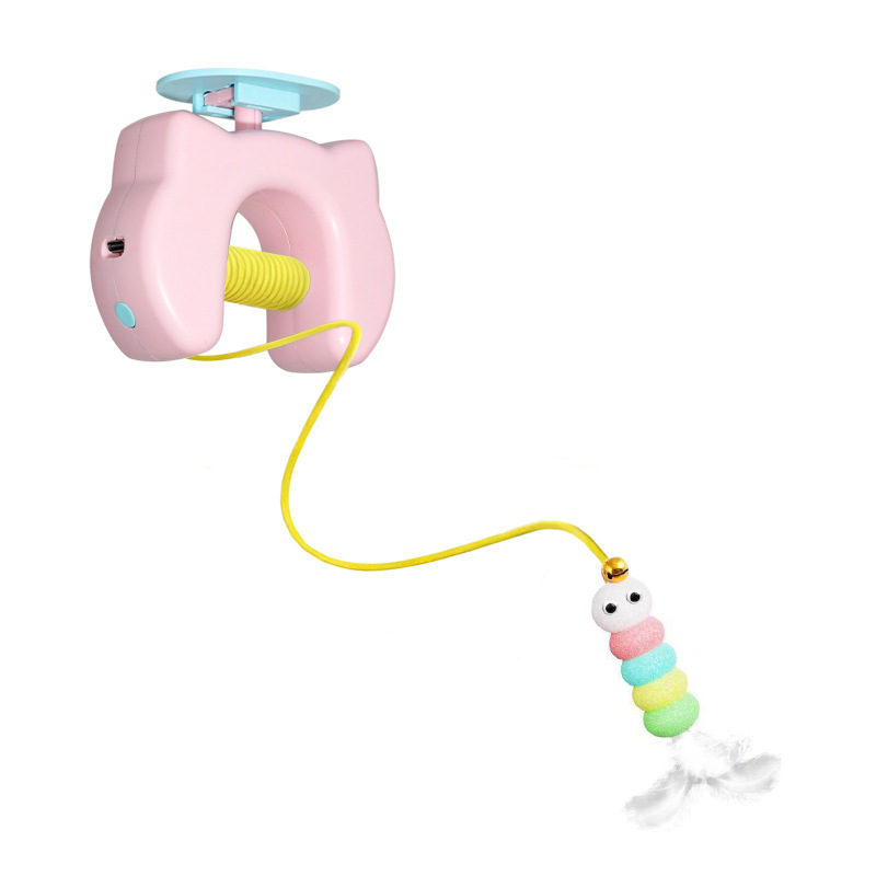Pink automatic cat toy