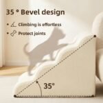 35-degree curved incline on Hgkoo washable pet stairs