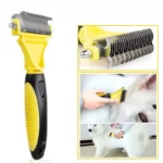 Using the dematting tool on a pet coat