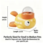 QuackSnack treat toy dimensions
