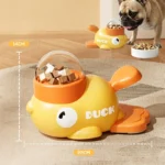 Yellow QuackSnack interactive treat toy