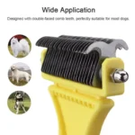 Rounded dual-sided grooming rake teeth